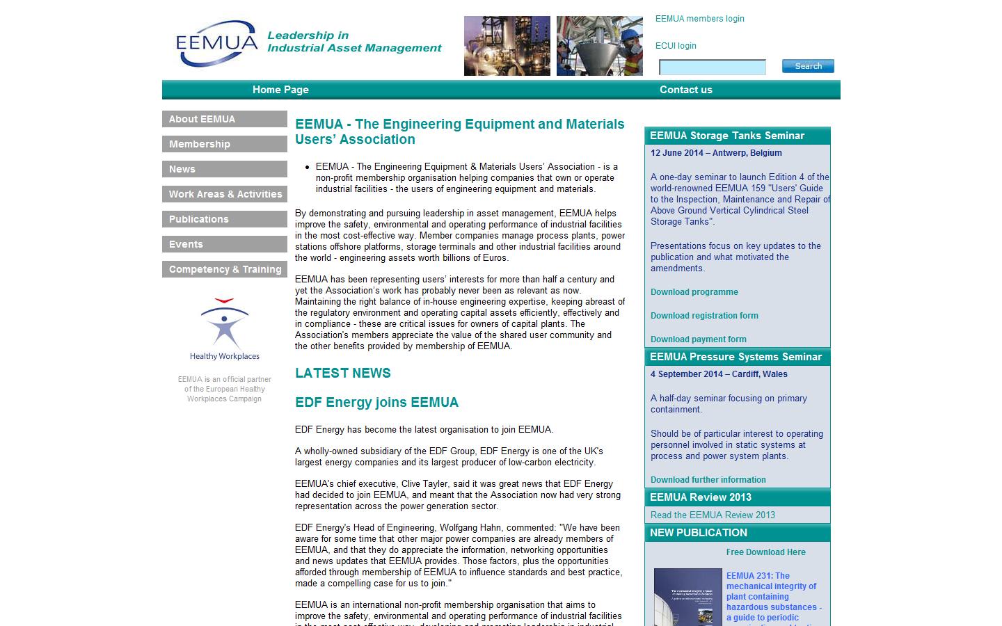 Engineering Equipment & Materials Users'' Association Website
