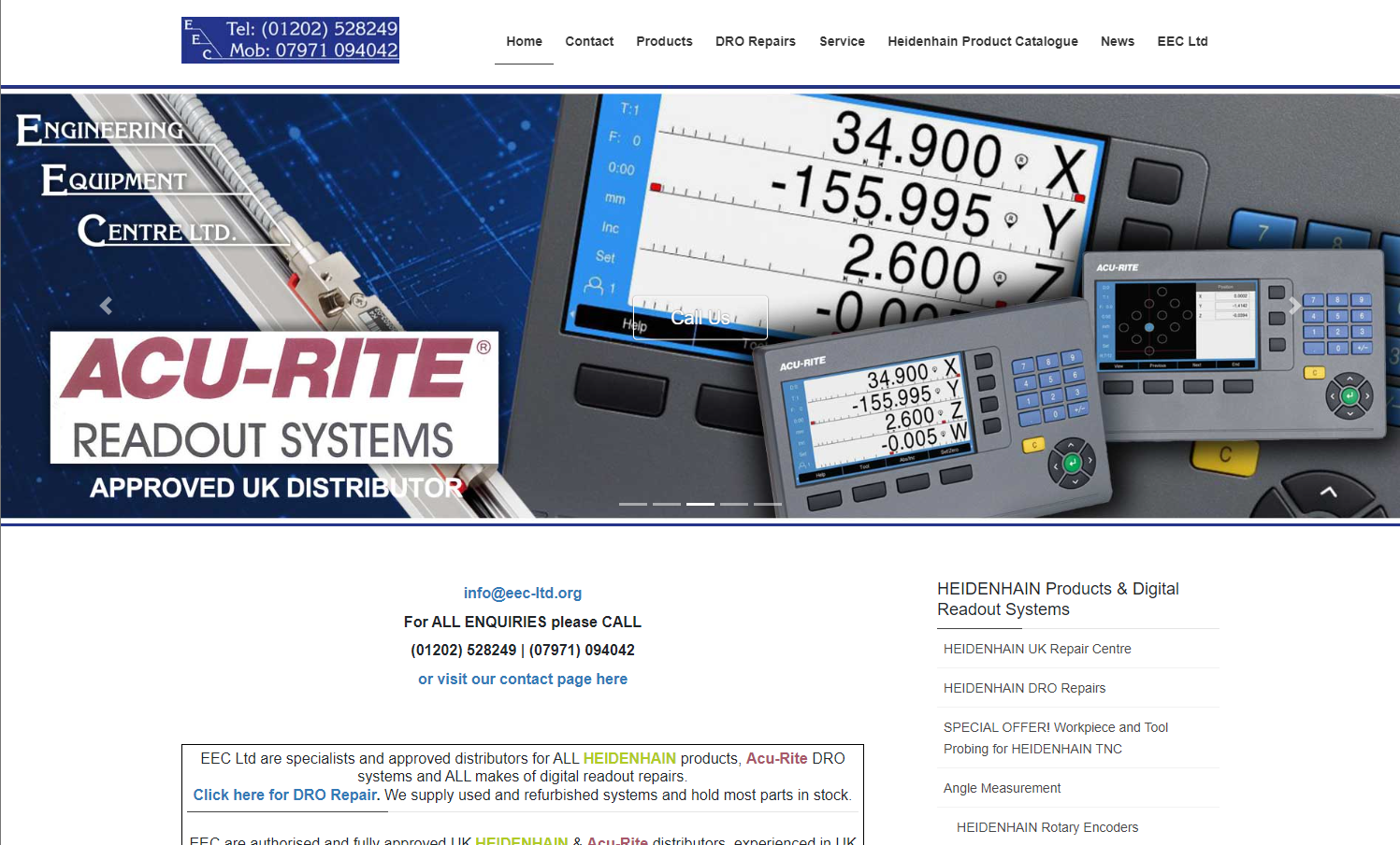 Engineering Equipment Center Website