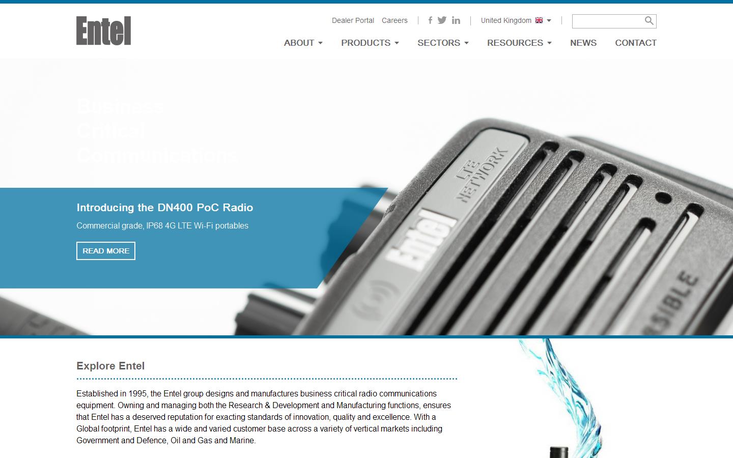 Entel UK Ltd Website