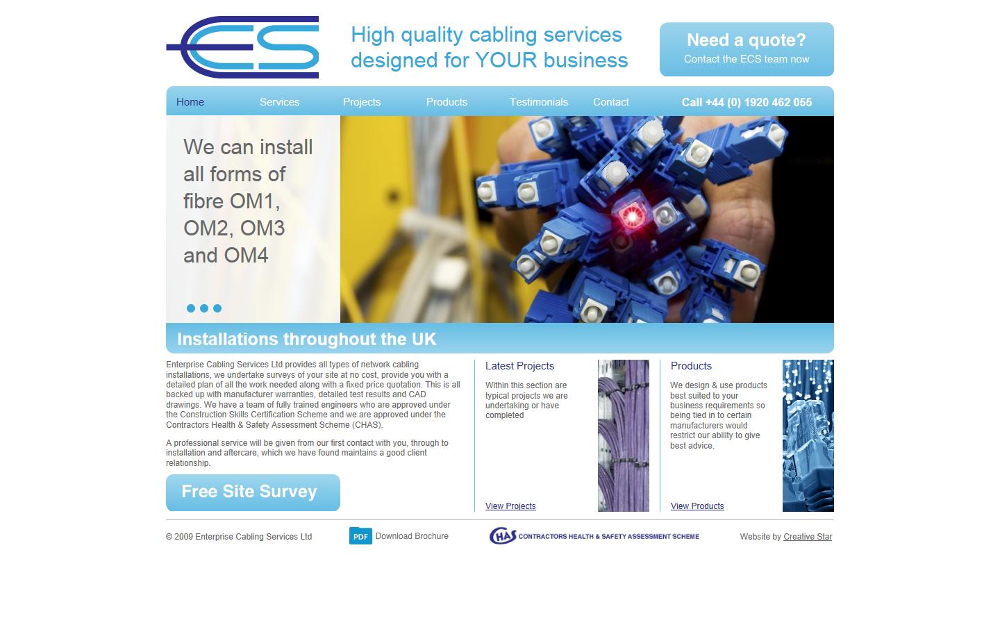 Enterprise Cabling Services  Website
