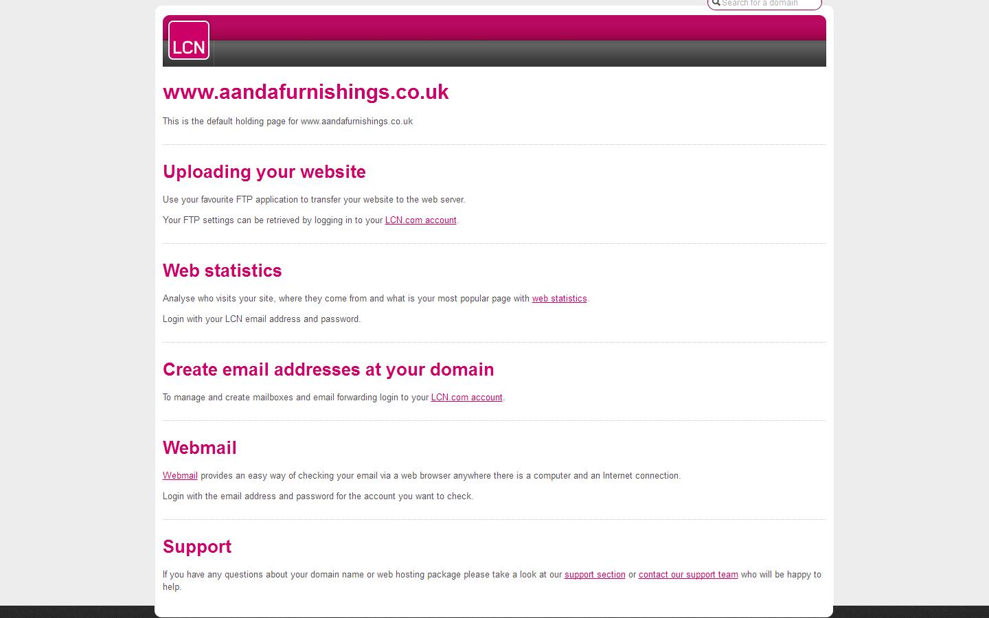 A & A Furnishings Ltd  Website