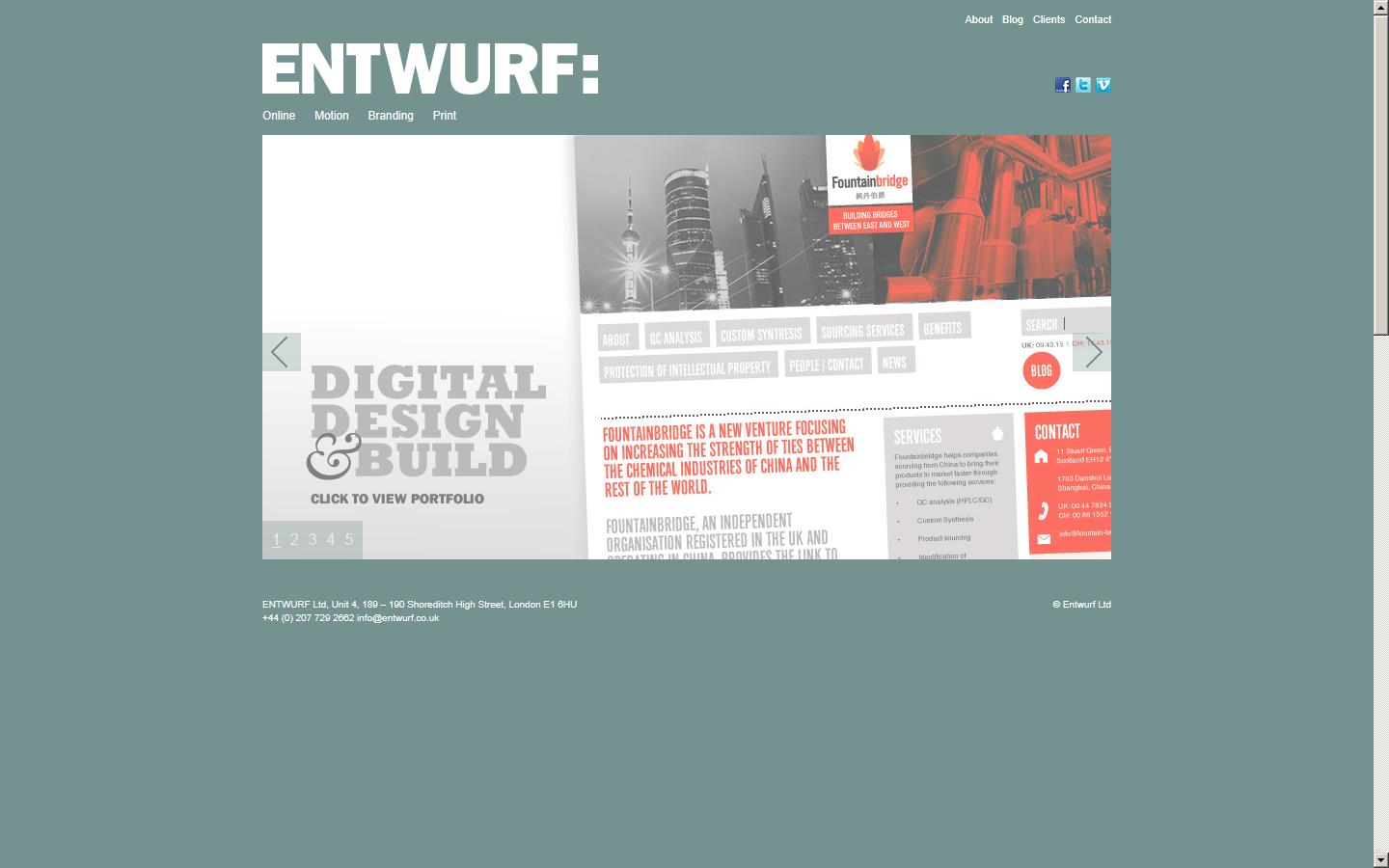 ENTWURF LTD Website