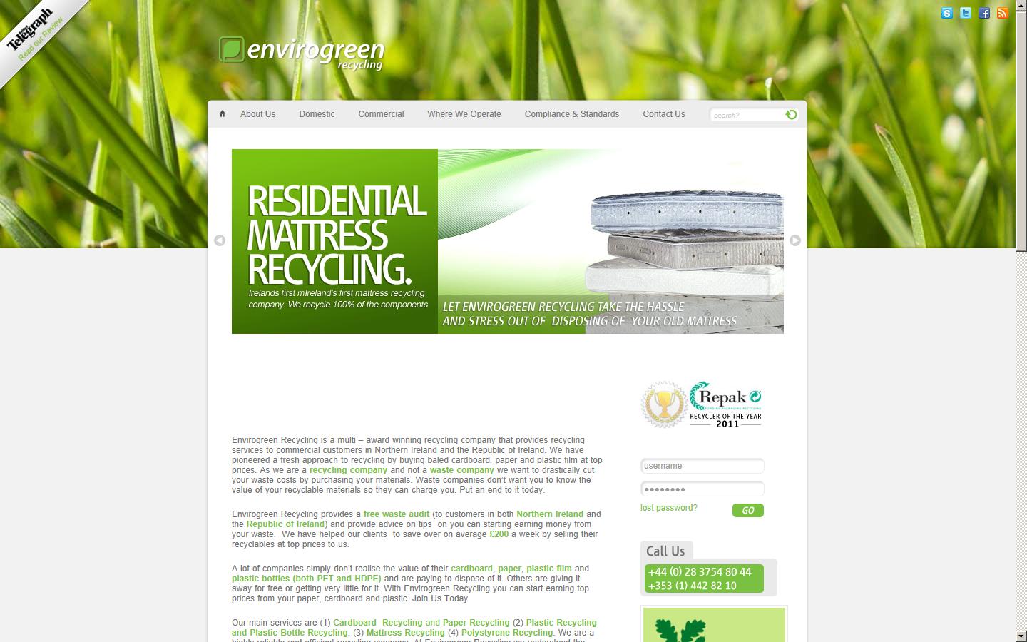 Envirogreen Recycling Website