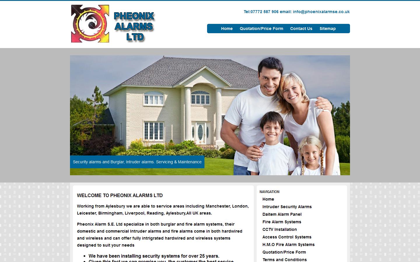 Pheonix Alarm S.E. Ltd Website