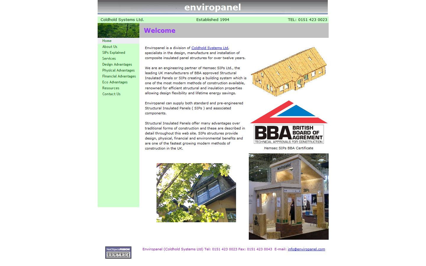 Enviropanel Website