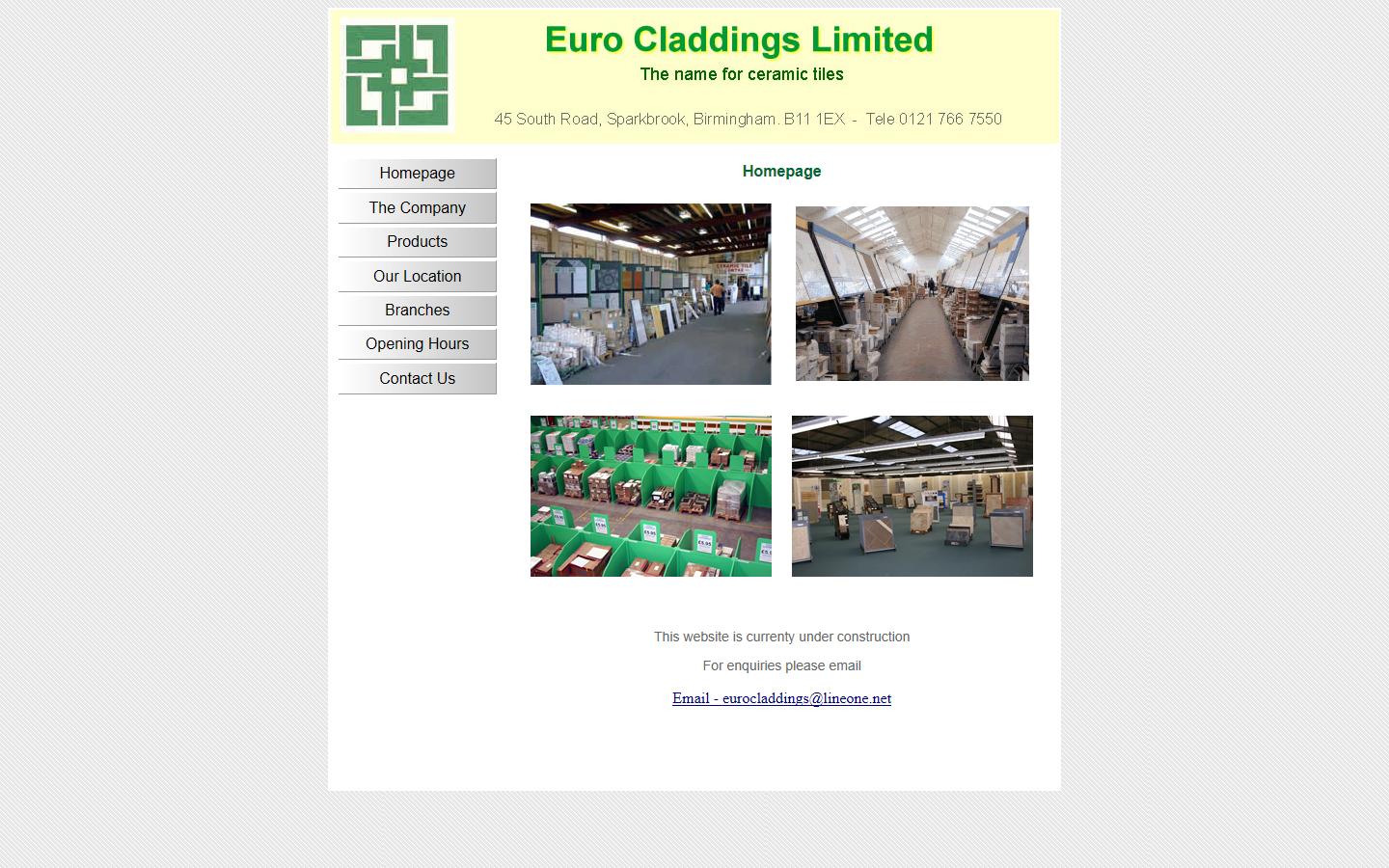 Euro Claddings Website
