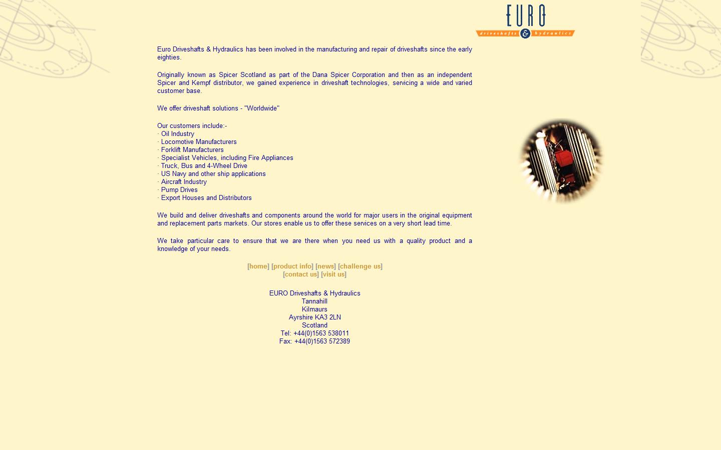 EURO Driveshafts Website