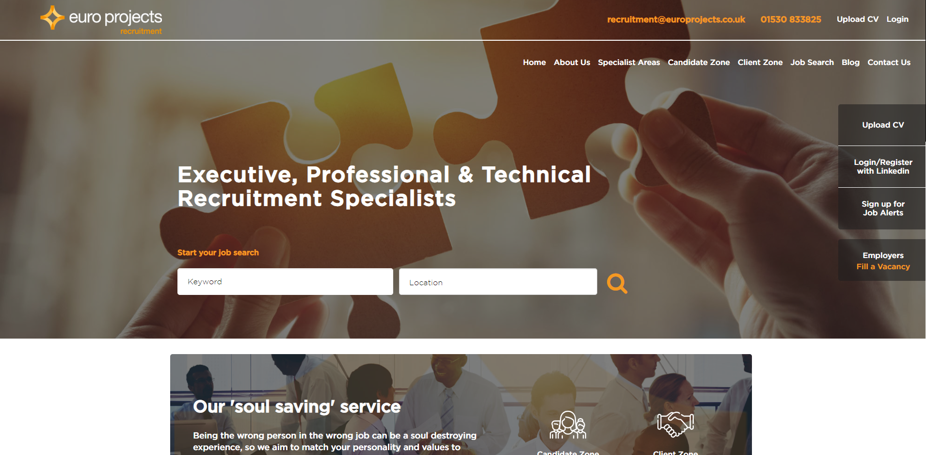 Euro Projects Recruitment Ltd Website