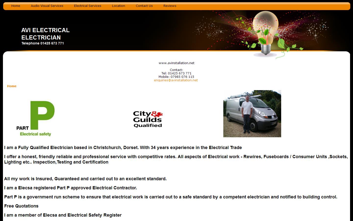 Audio Visual Installation Ltd Website