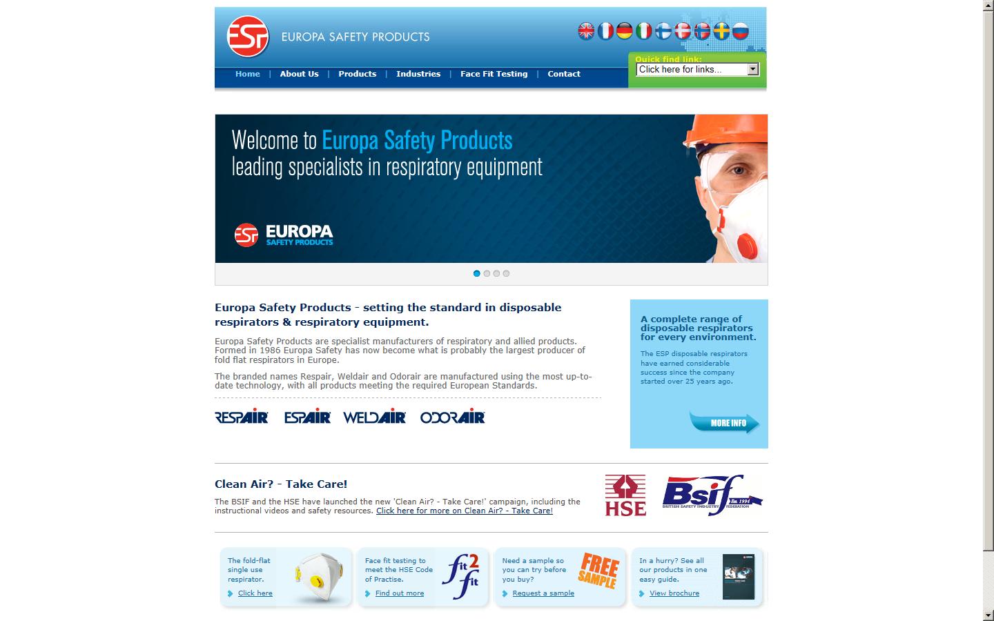 Europa Safety Products  Website