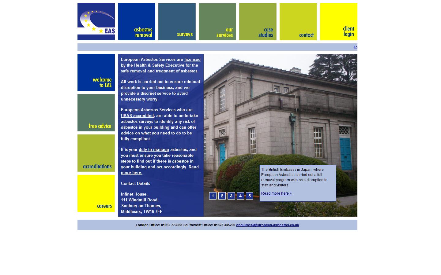 European Asbestos Services Ltd Website