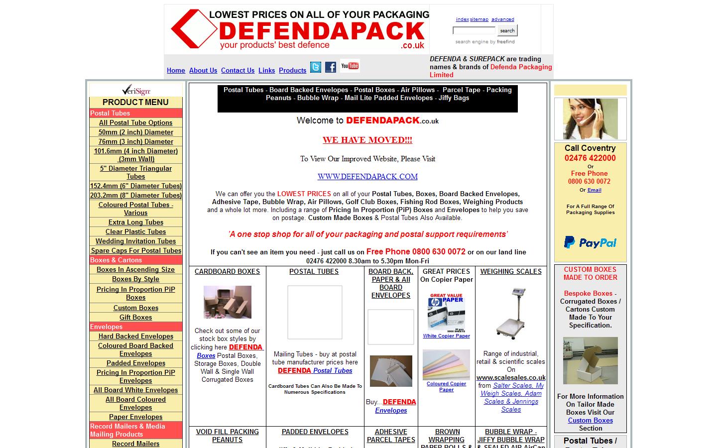 Defenda Packaging Ltd t/a Defendapack Website