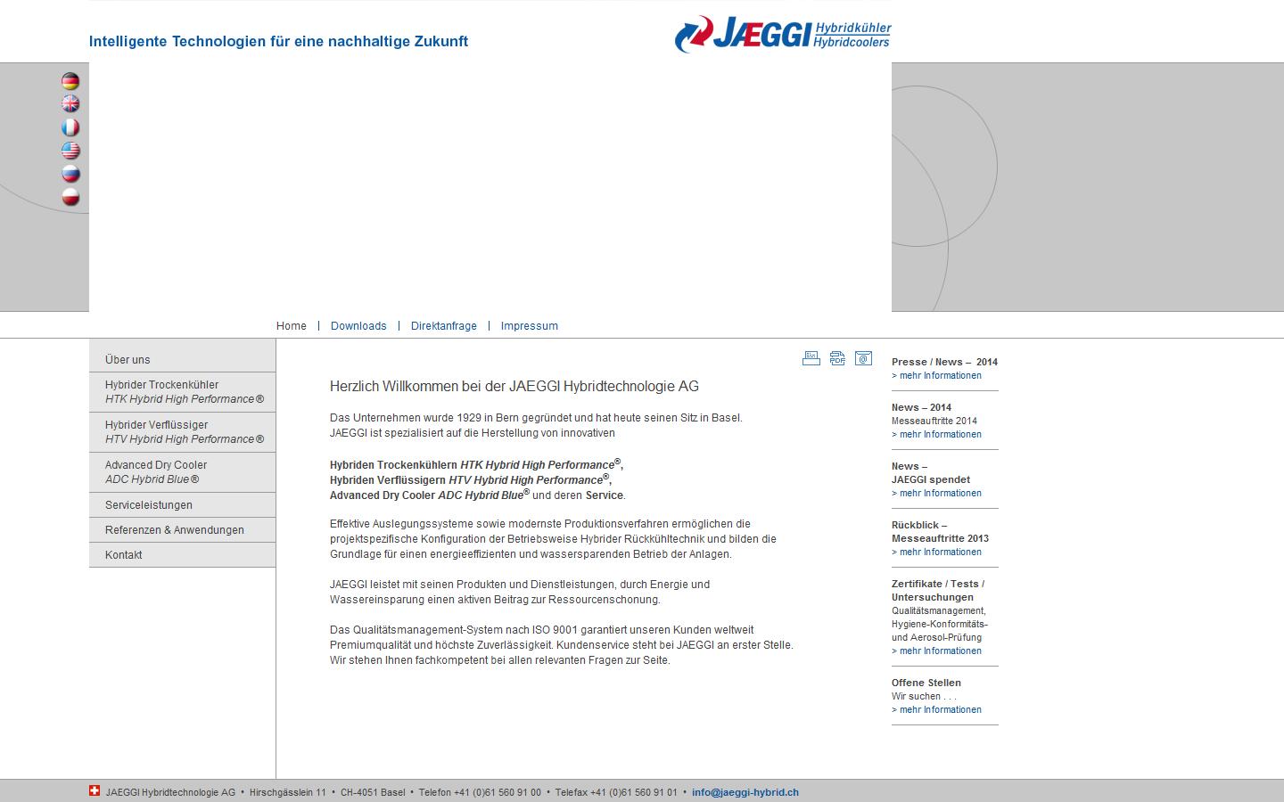 Jaeggi Hybridtechnology Ltd Website