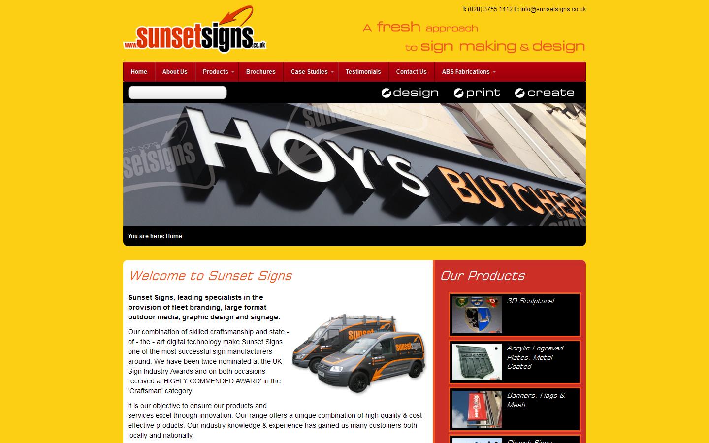 Sunset Signs Website