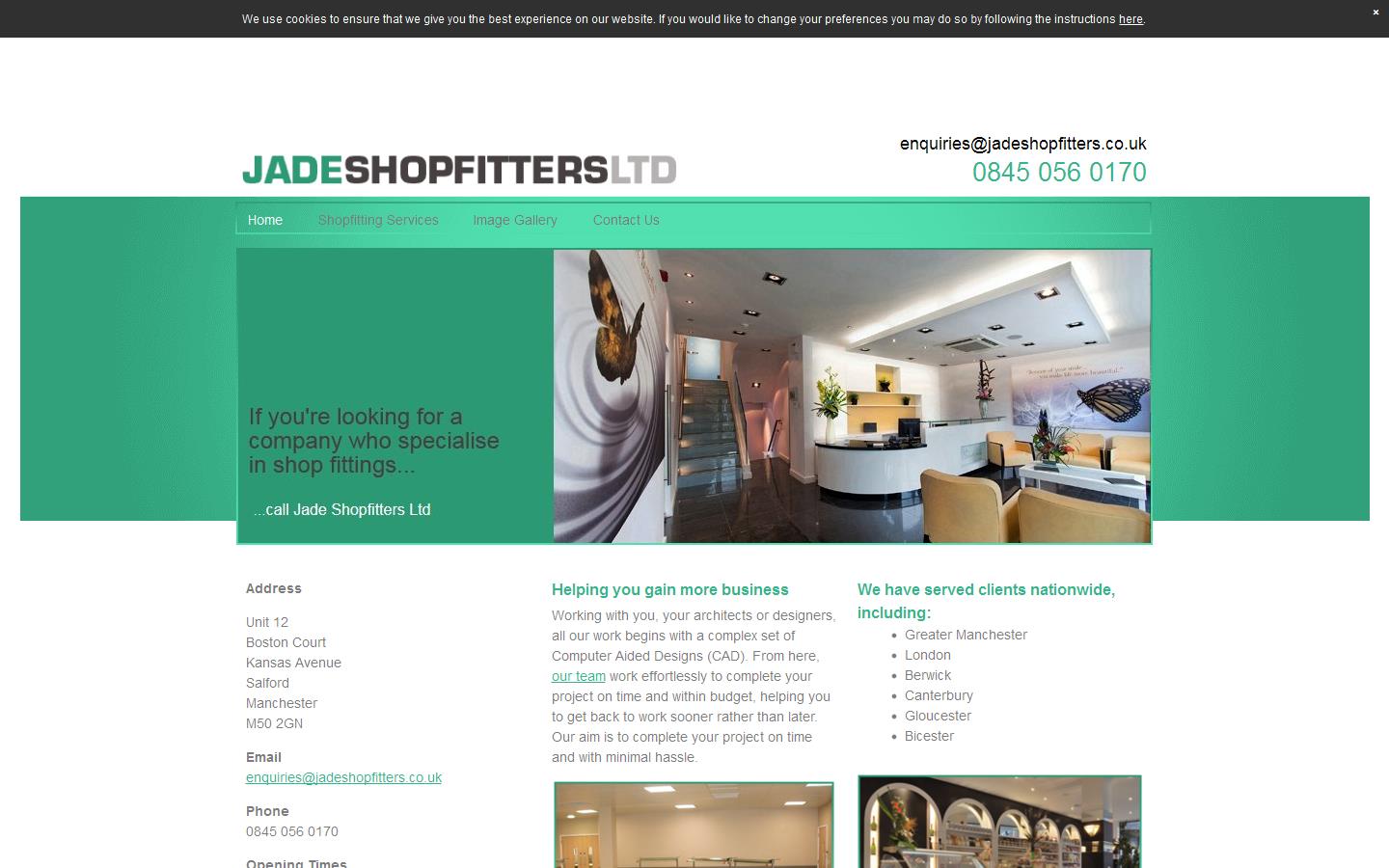 Jade Shopfitters Website