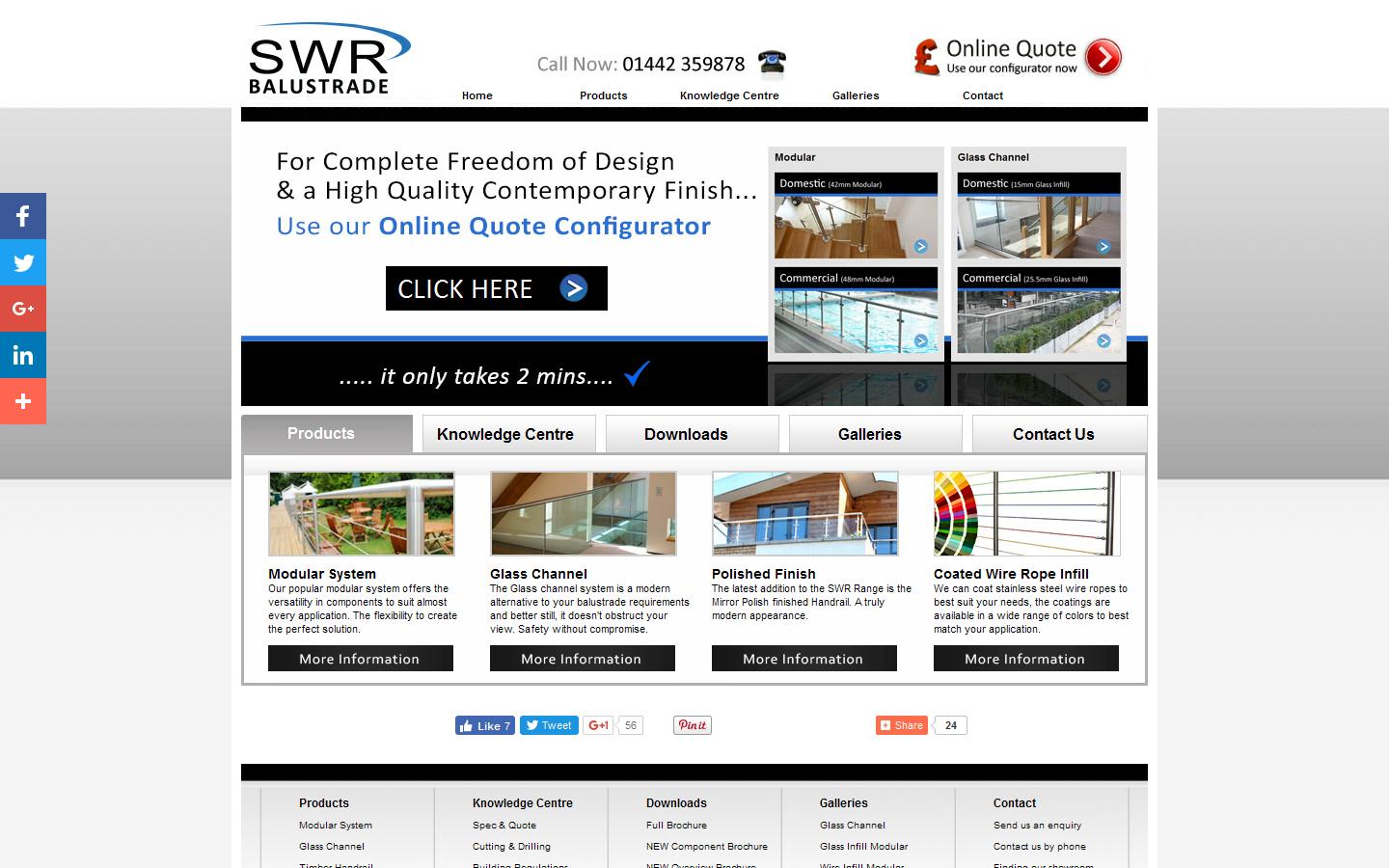SWR Balustrade Ltd Website