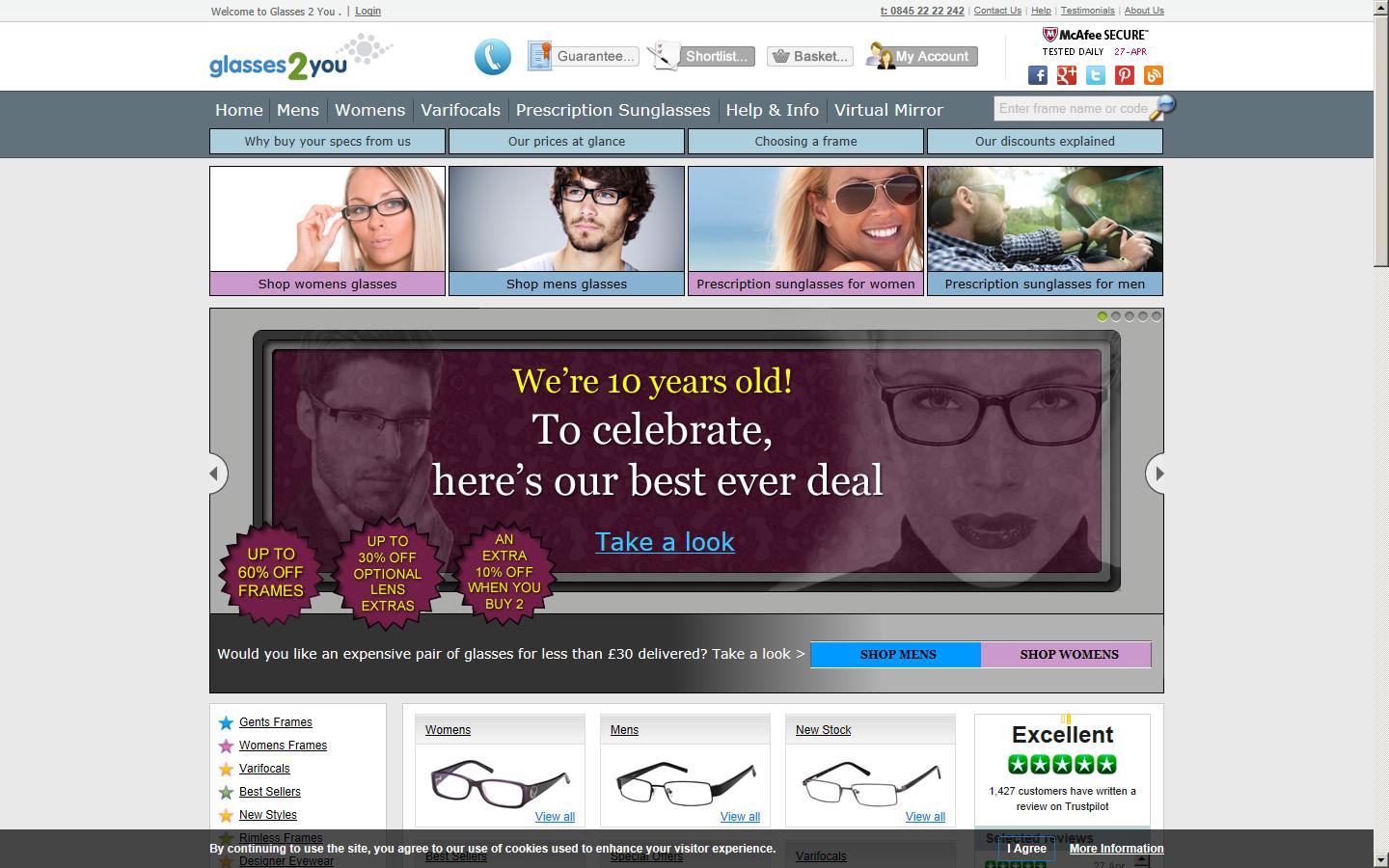 Glasses2you Ltd Website