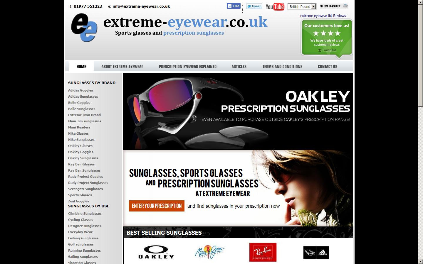 Extreme Eyewear Website