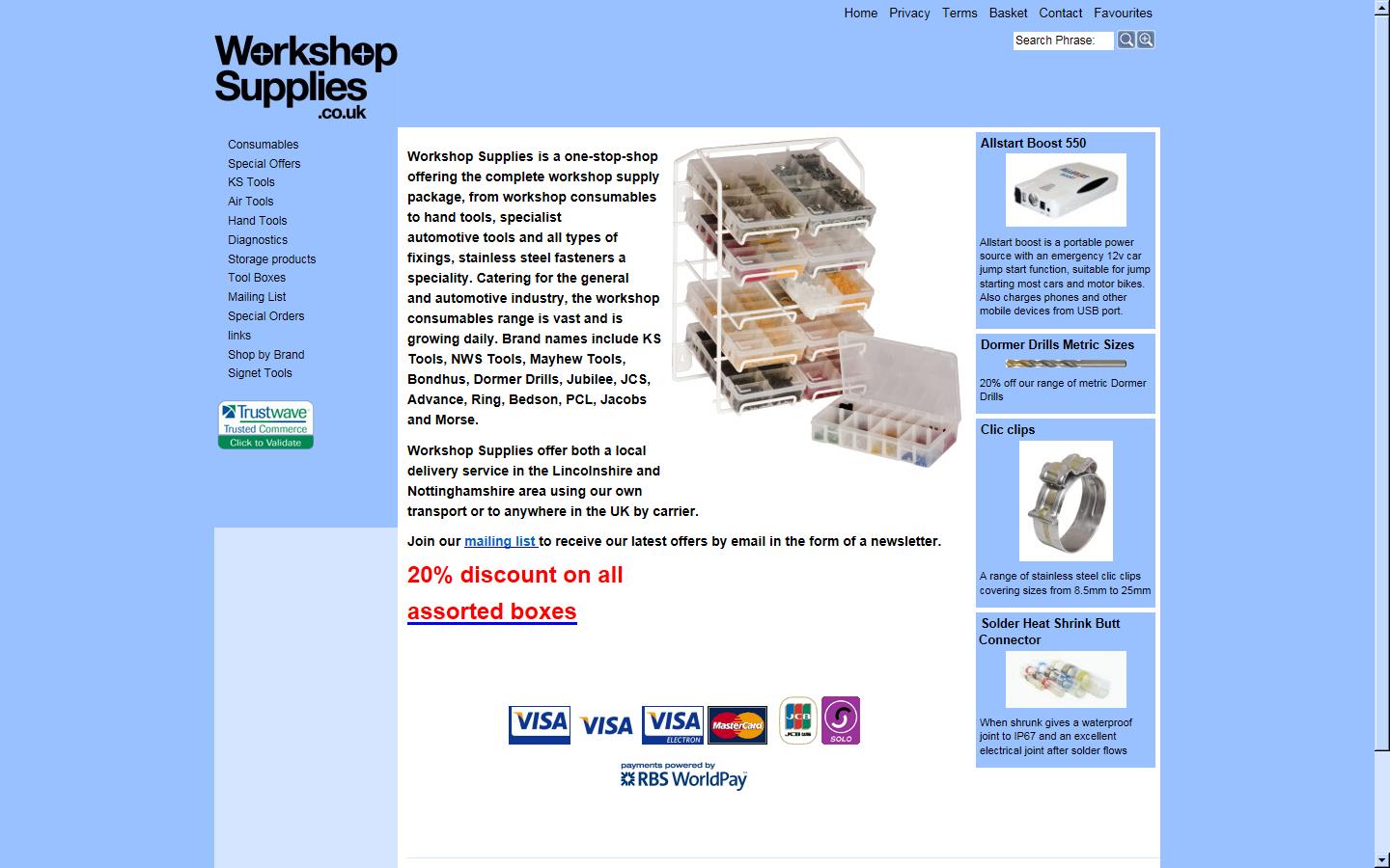 Workshop Supplies Website