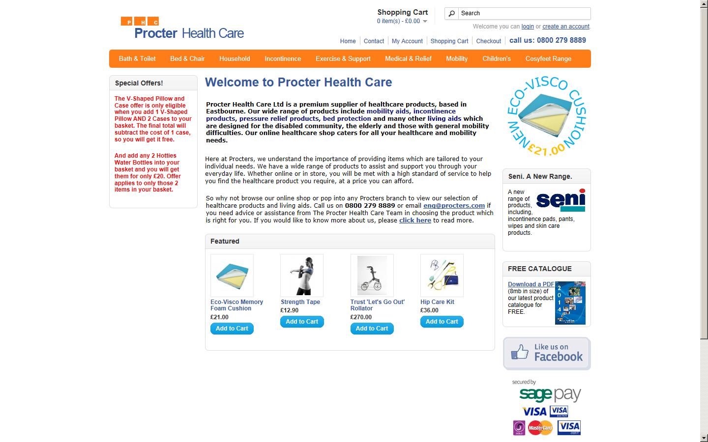 Procter Health Care Website