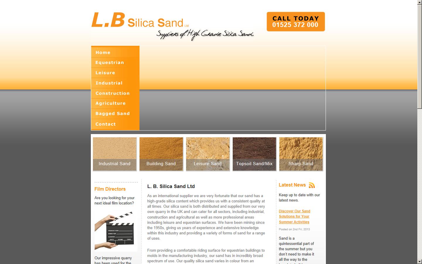 L.B. Silica Sand ltd Website