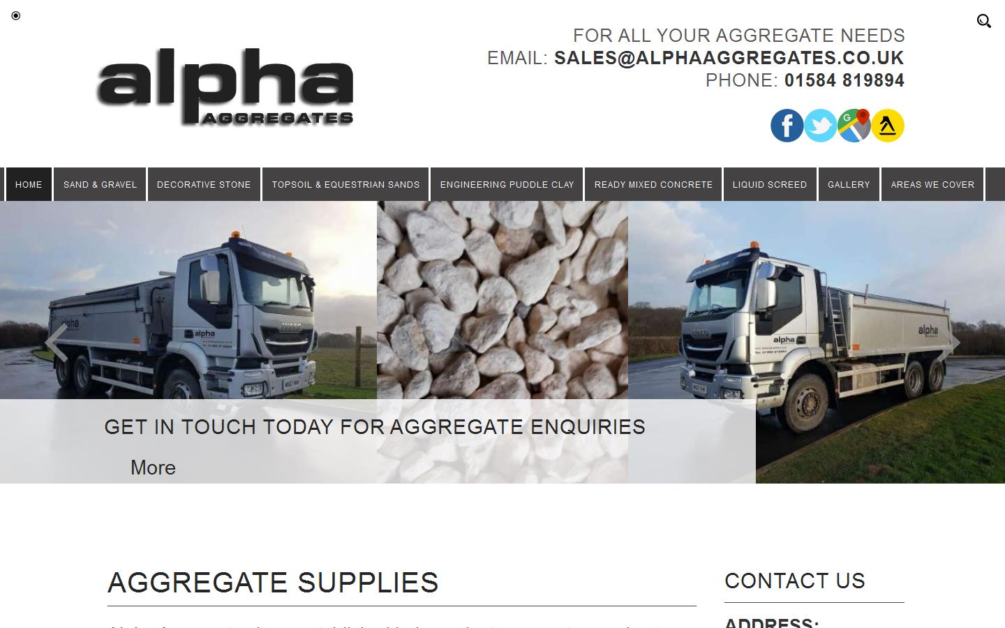 Alpha Aggregates Website