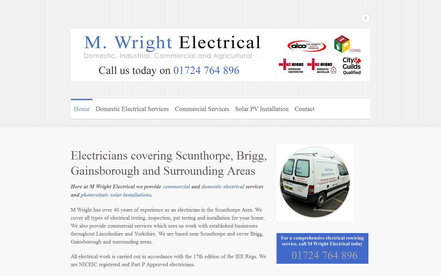 M Wright Electrical Website