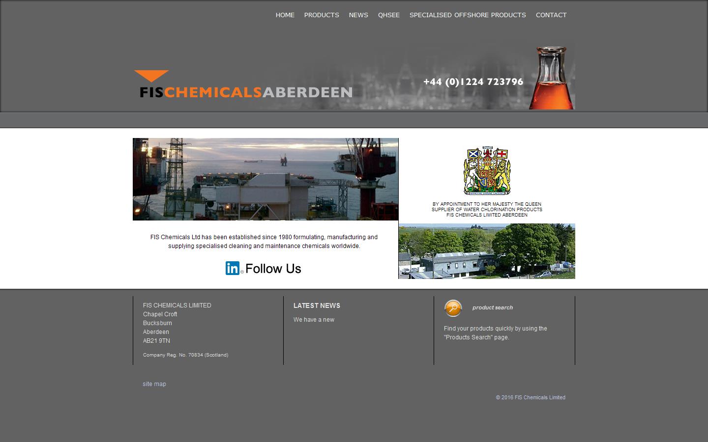 F.I.S. (Chemicals) Ltd Website