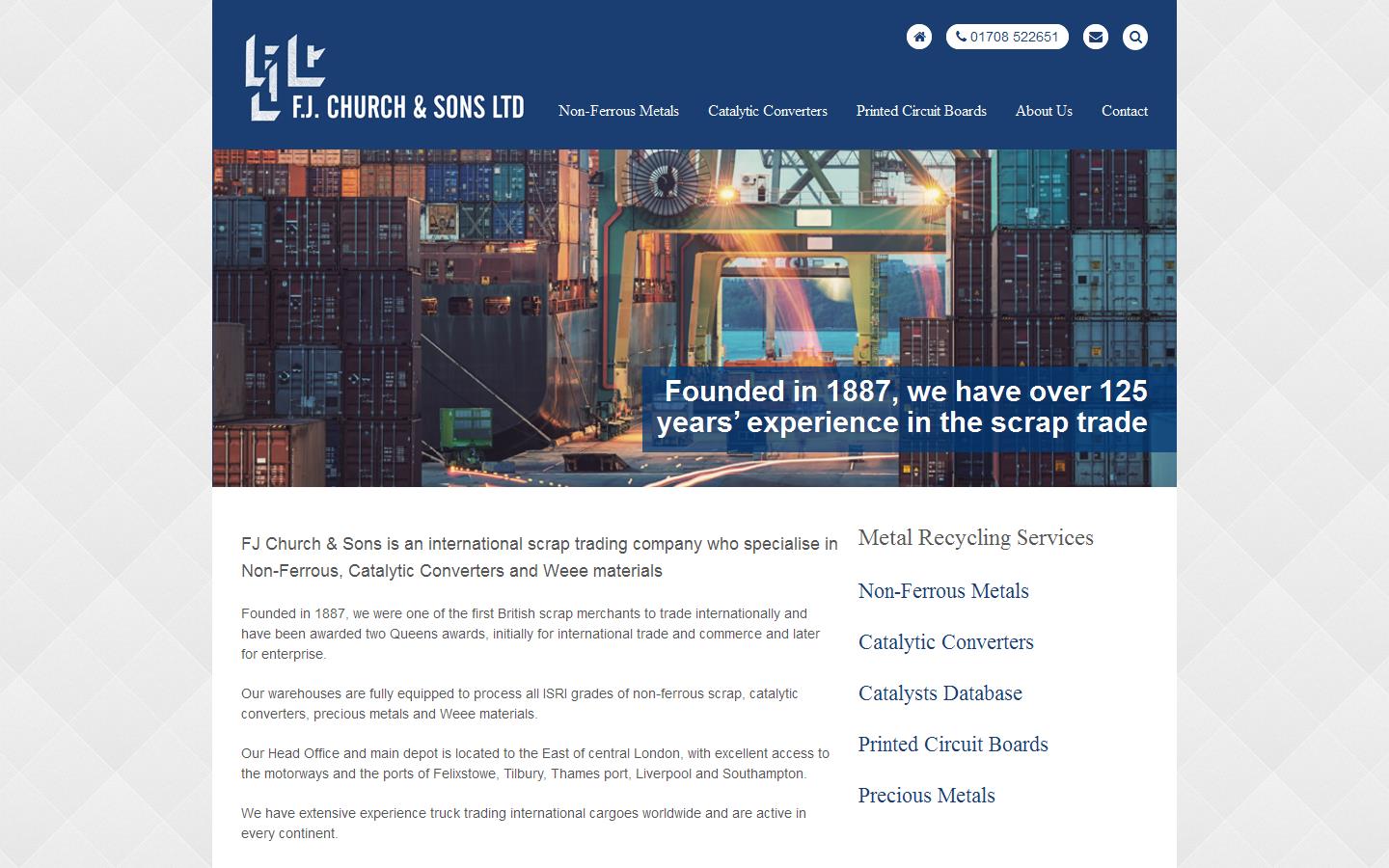 F.J. Church & Sons Ltd Website