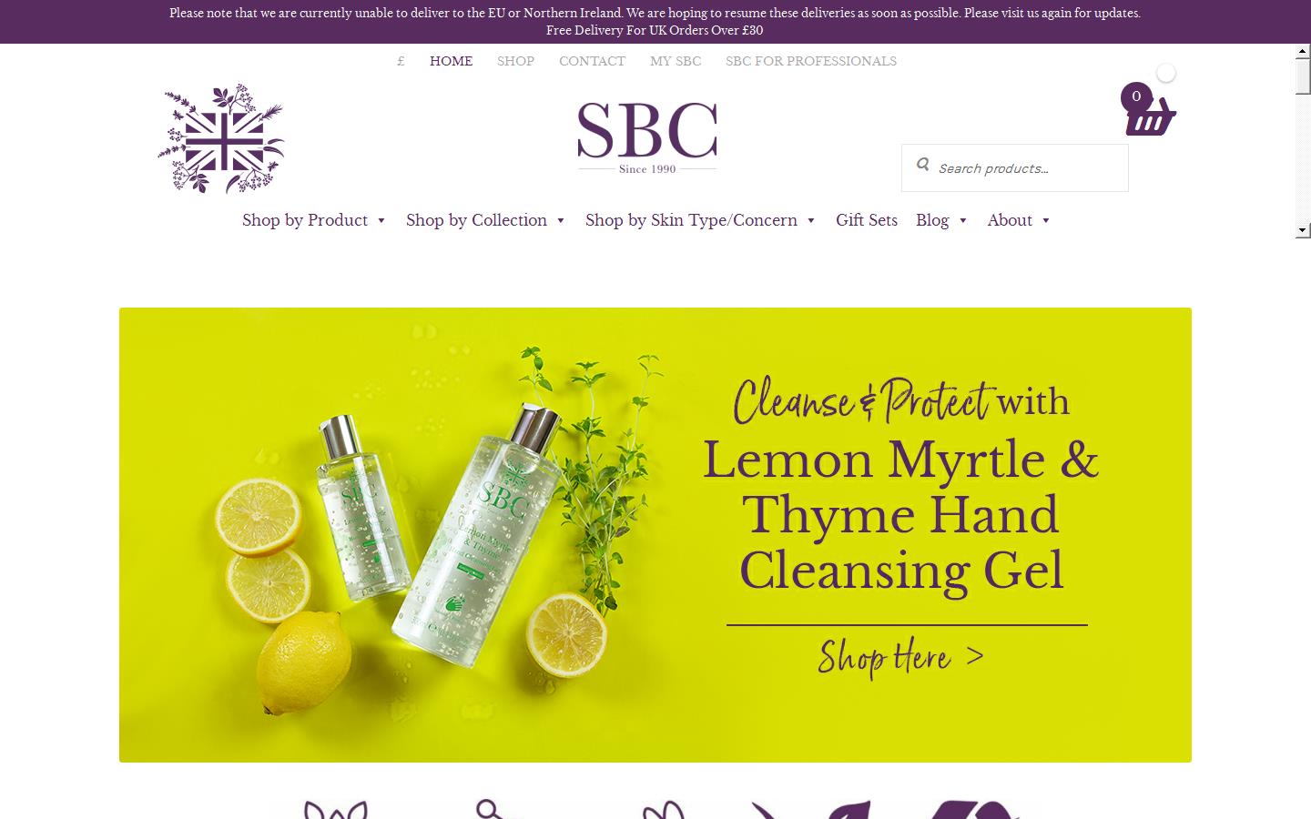 SBC Skincare Website