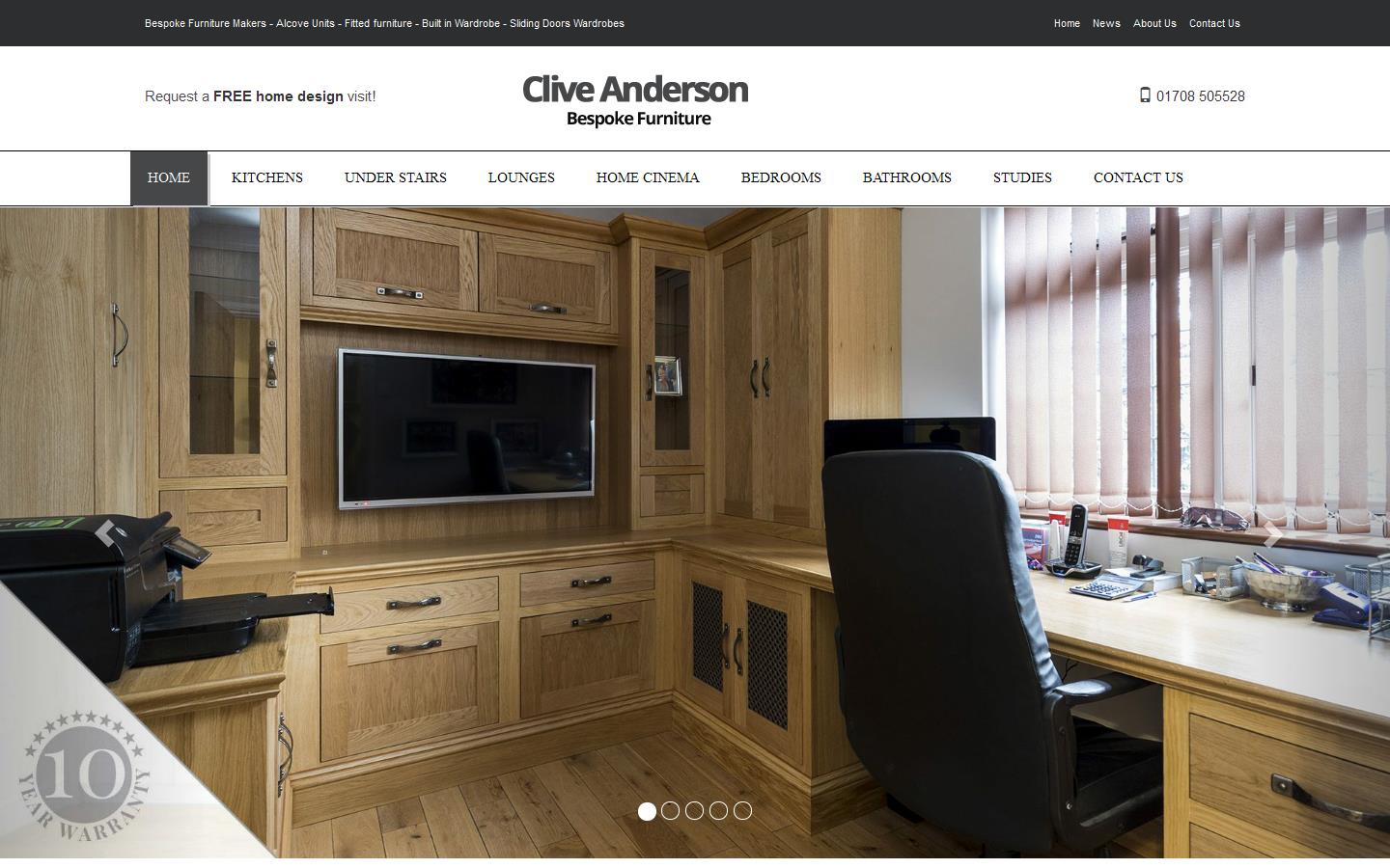 Clive Anderson Bespoke Furniture Website