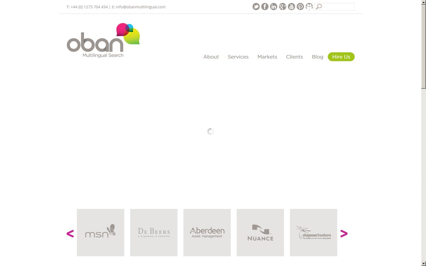 OBAN Multilingual Website