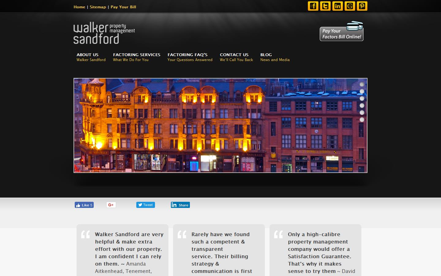 Walker Sandford Property Management Website