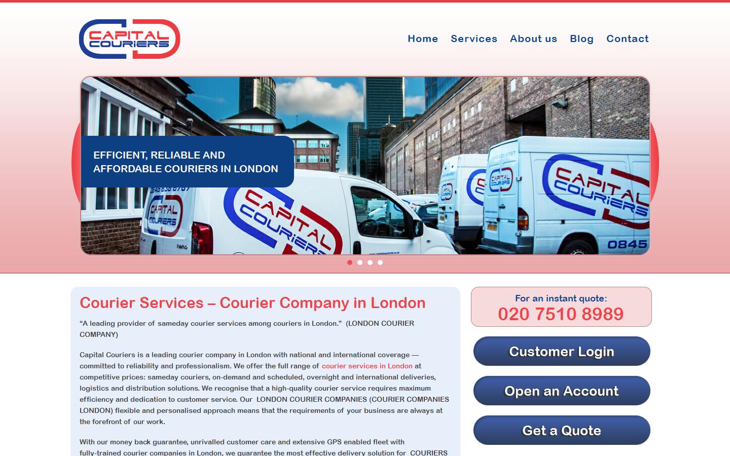 Capital Couriers Ltd Website
