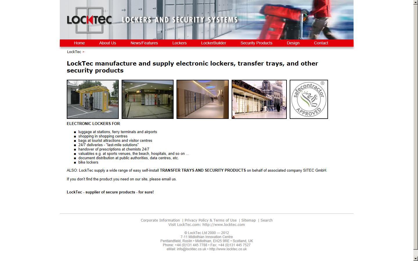 Locktec Ltd Website