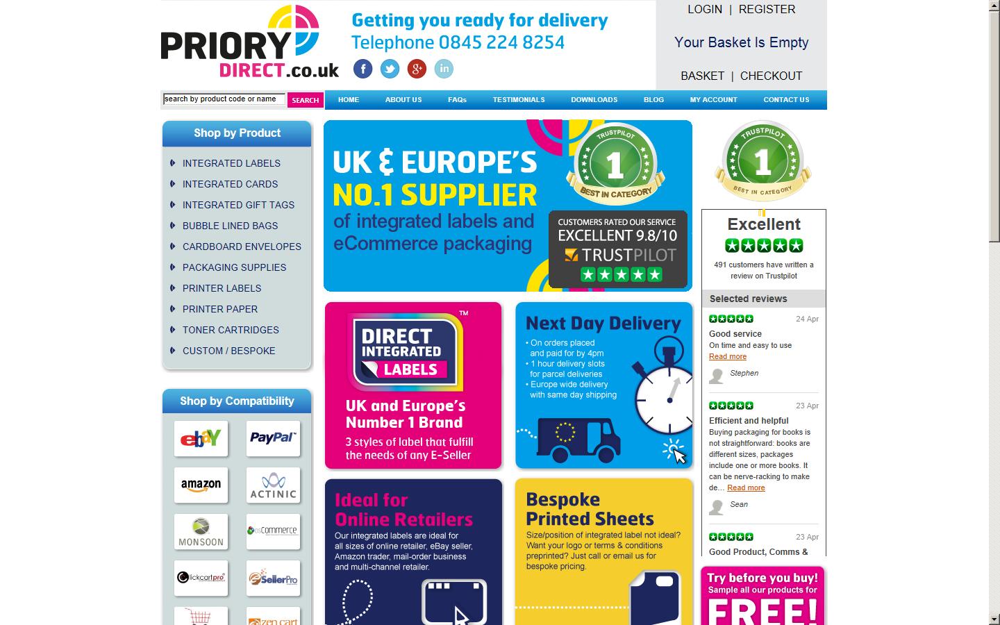 Priory Business Group plc Website