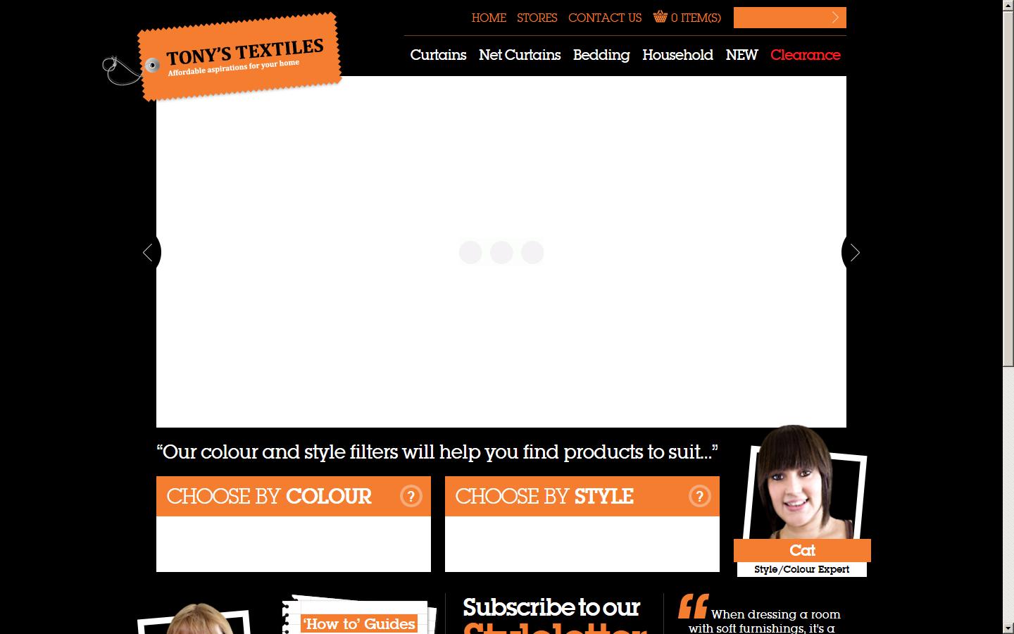 Tonys Textiles Ltd Website