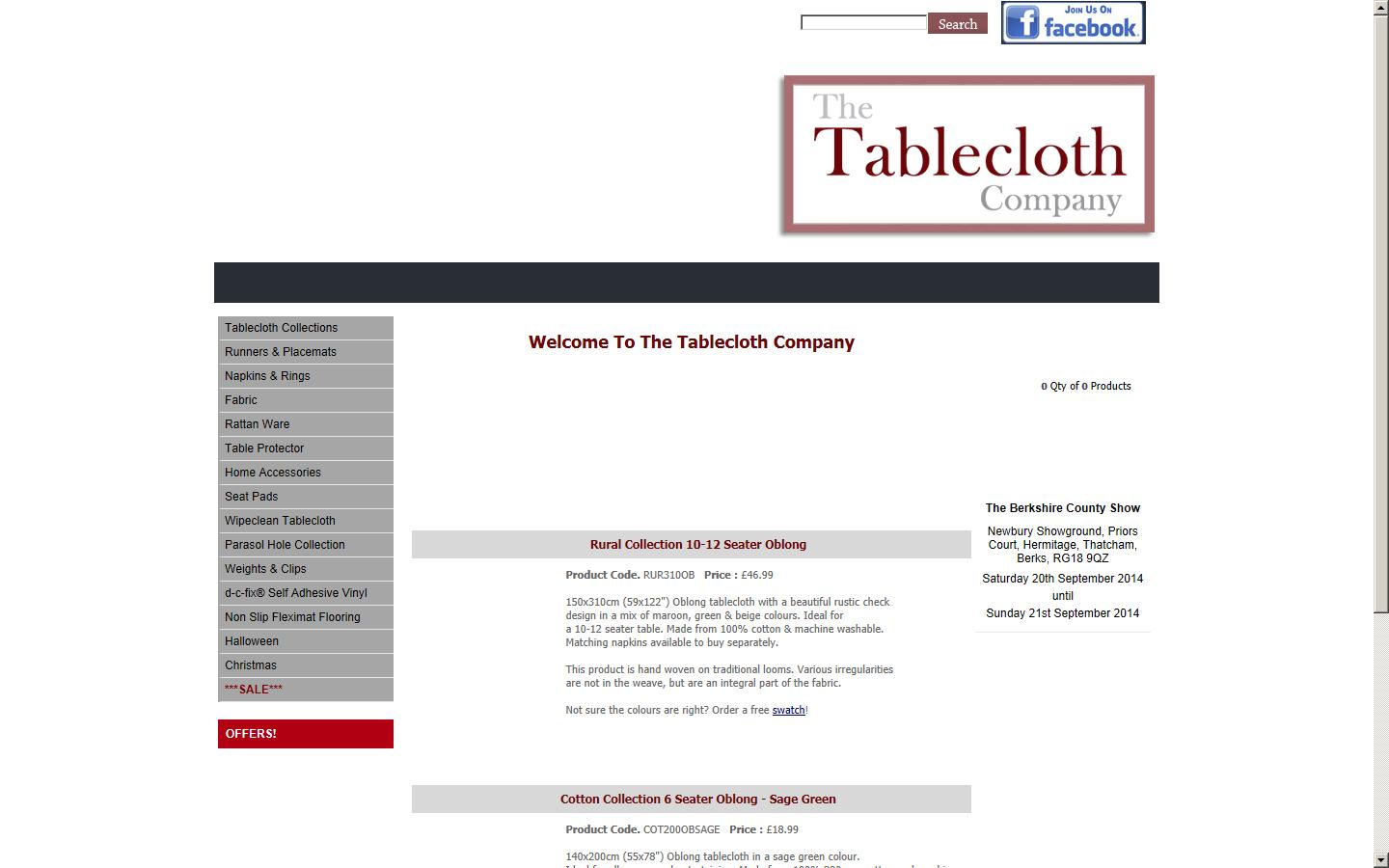 The Table Cloth Company Website