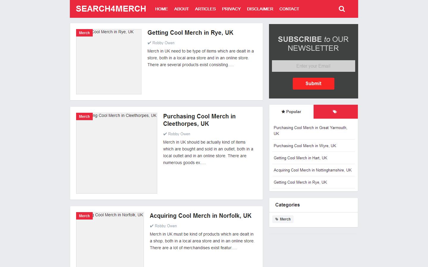 Search4Merch Website