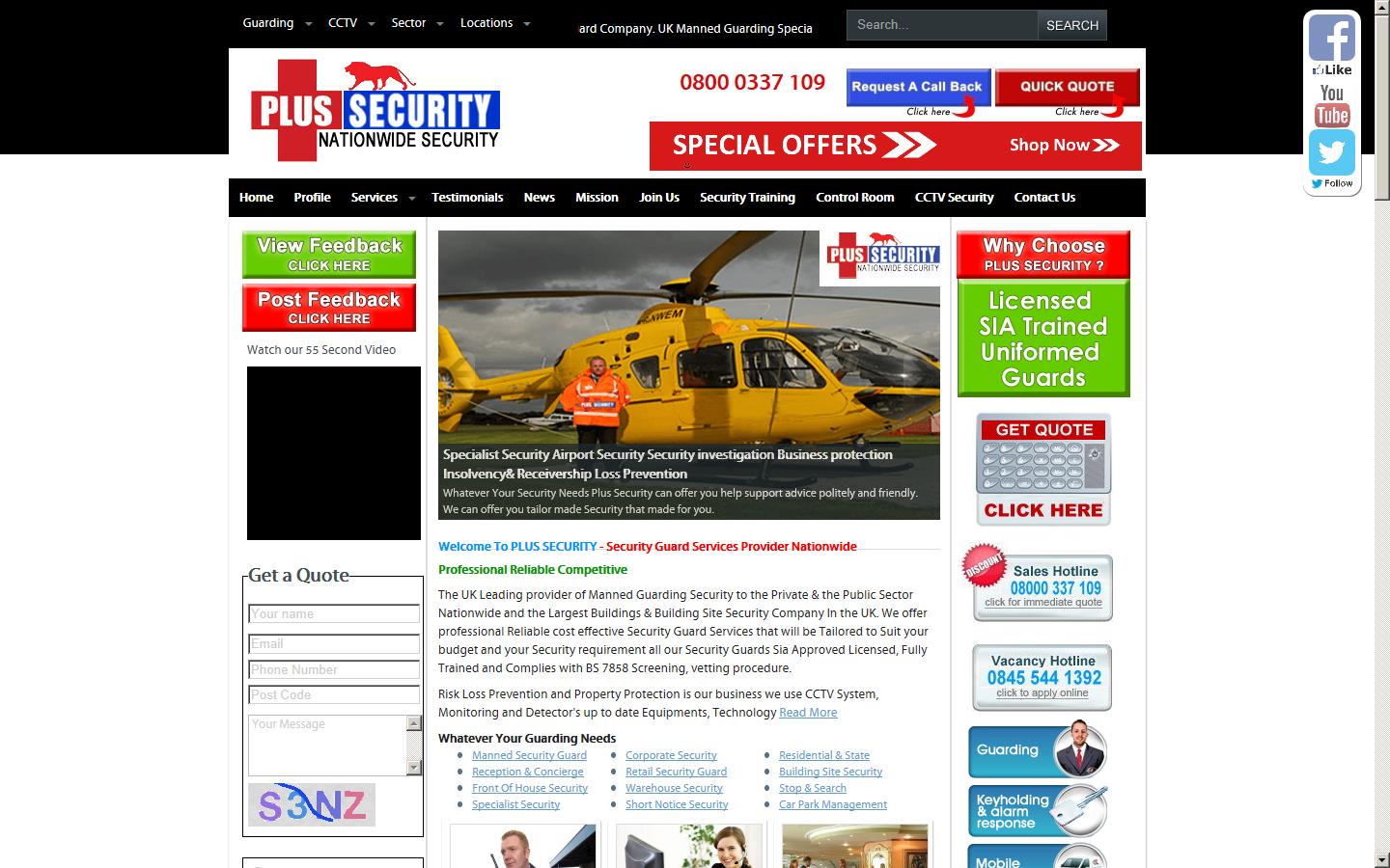 Manned Guarding London Website