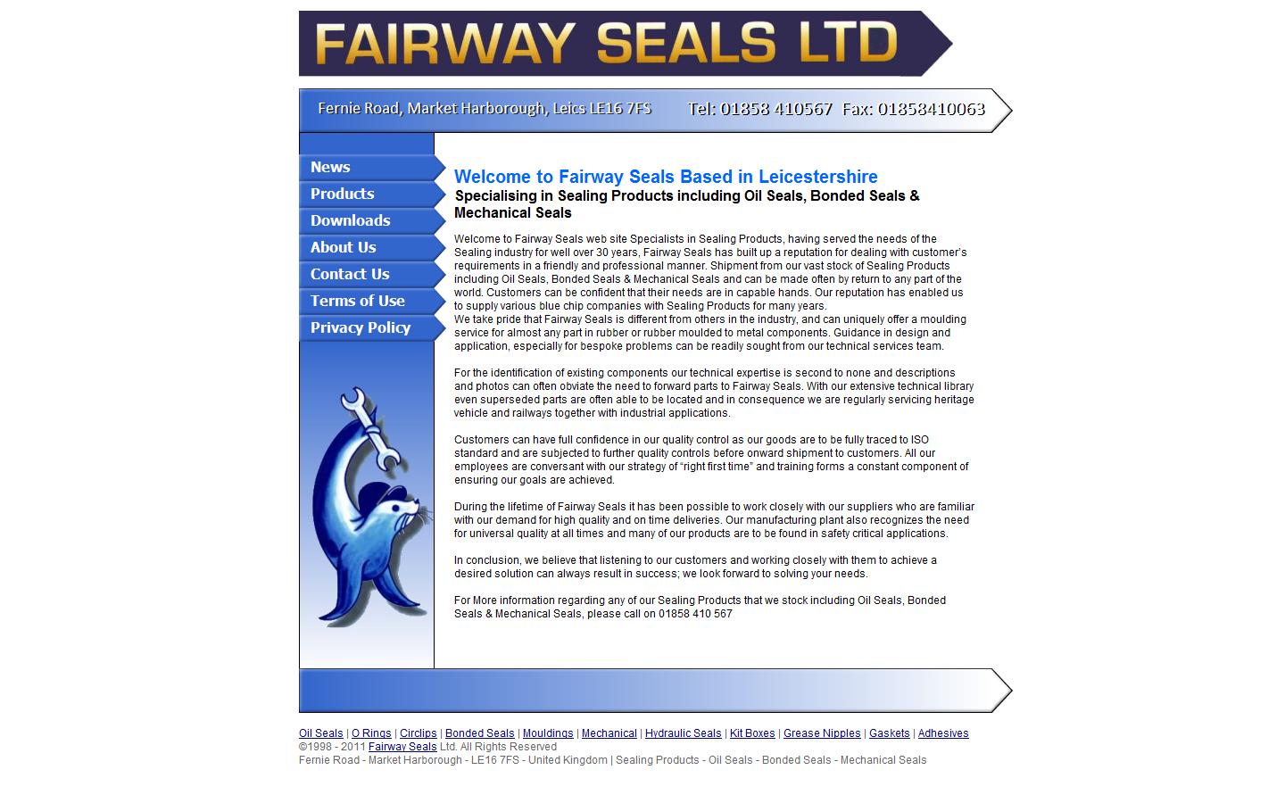 Fairway Seals Ltd Website