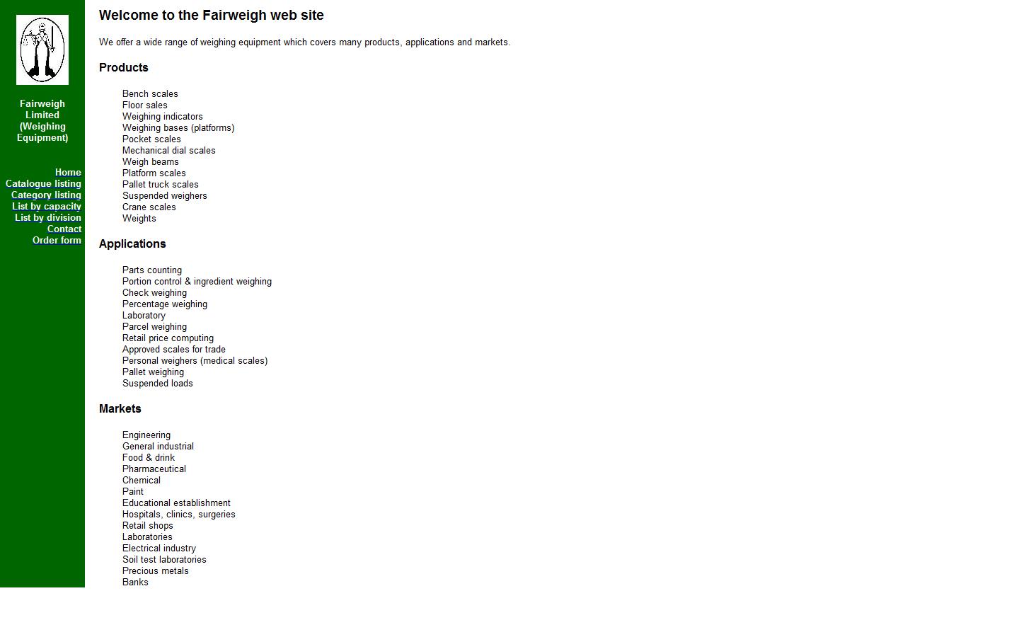 Fairweigh Ltd Website