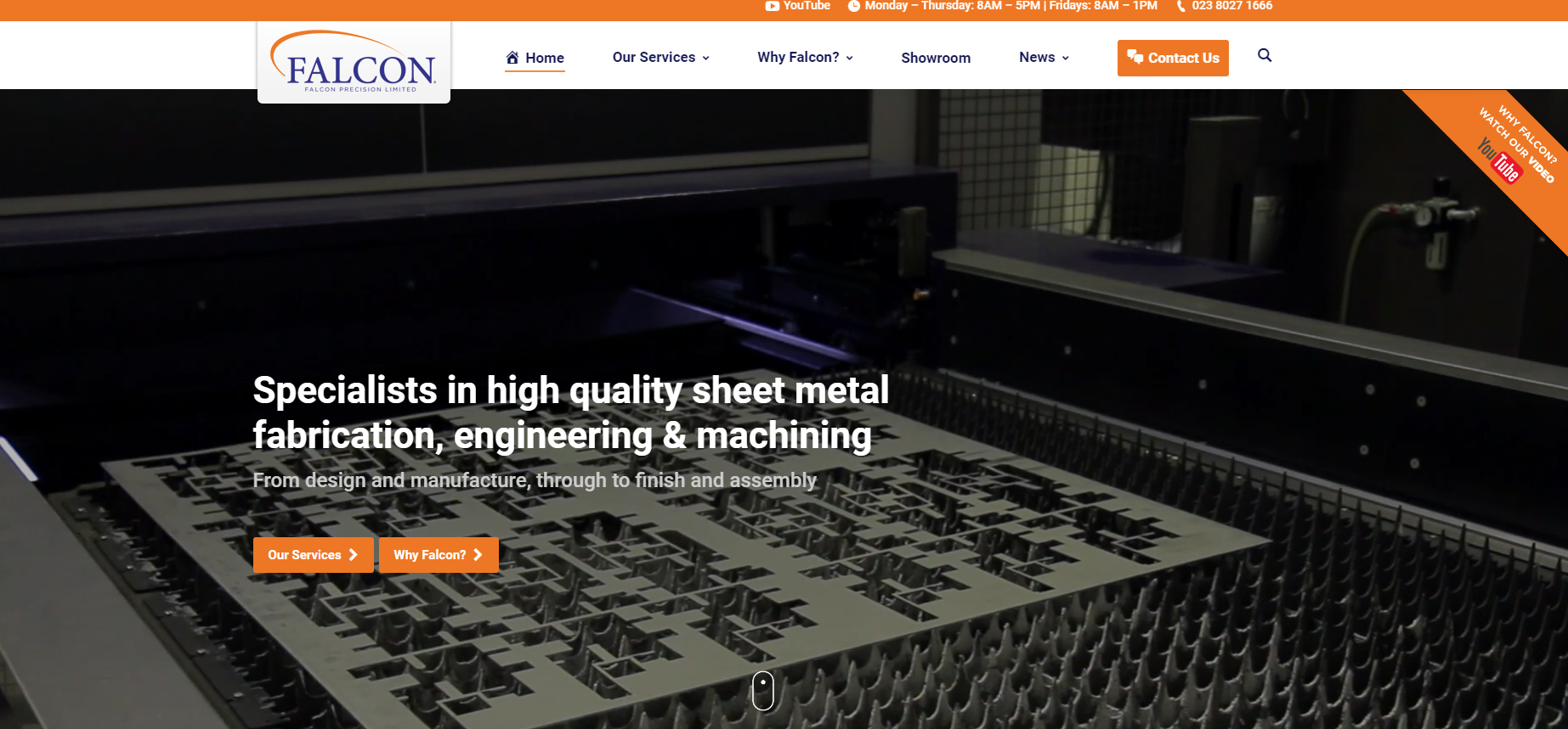 Falcon Precision Ltd Website