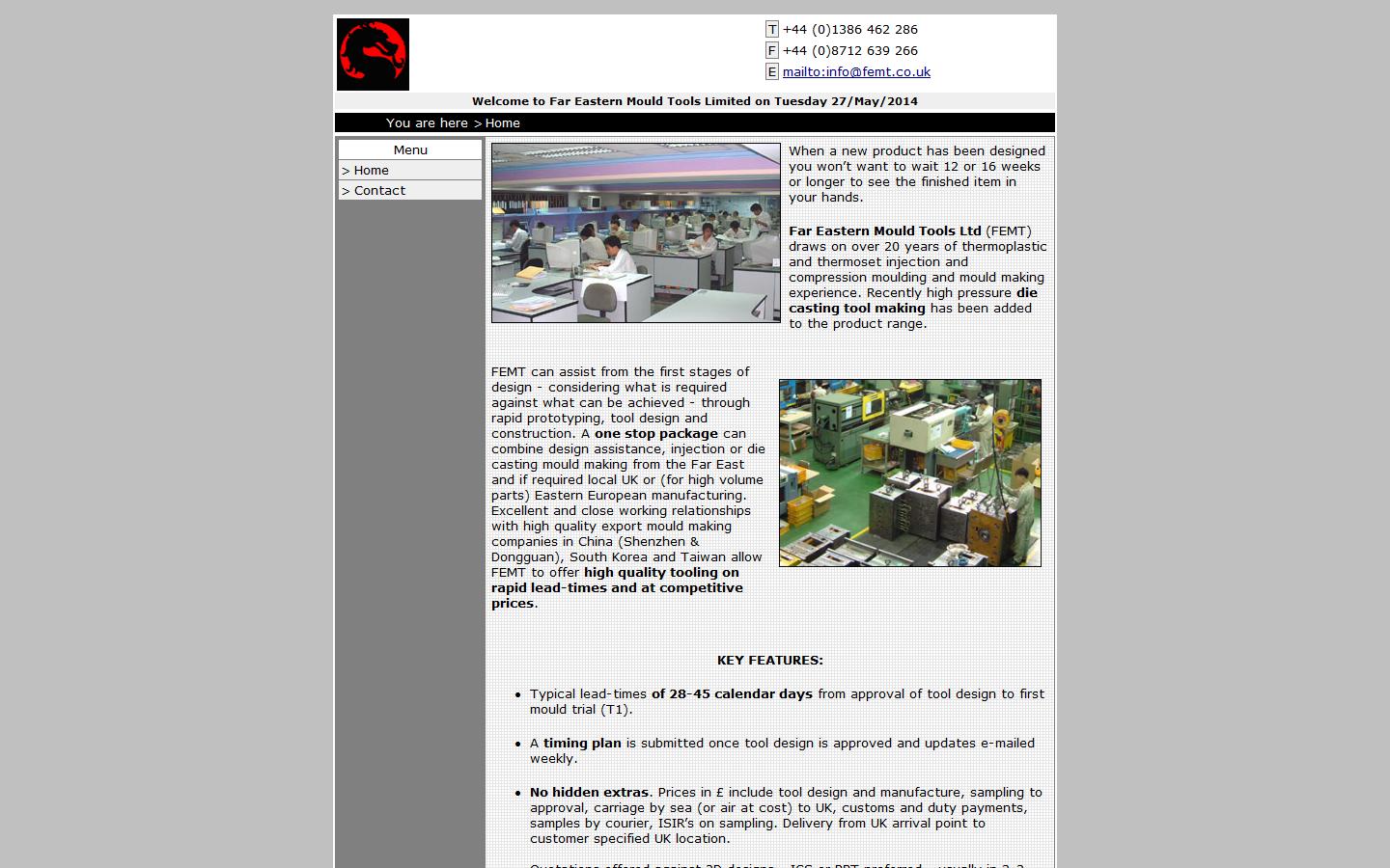 Far Eastern Mould Tools Ltd Website