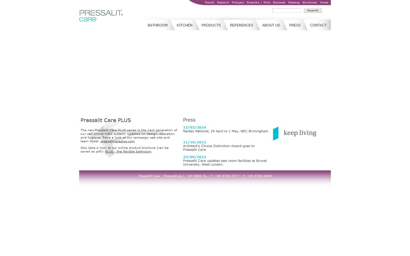 Pressalit Care plc Website