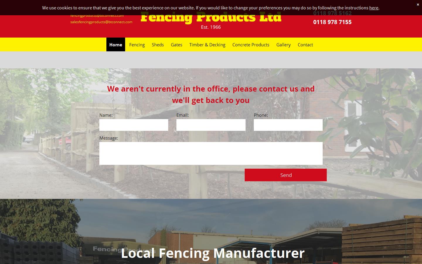 Fencing Products Ltd Website
