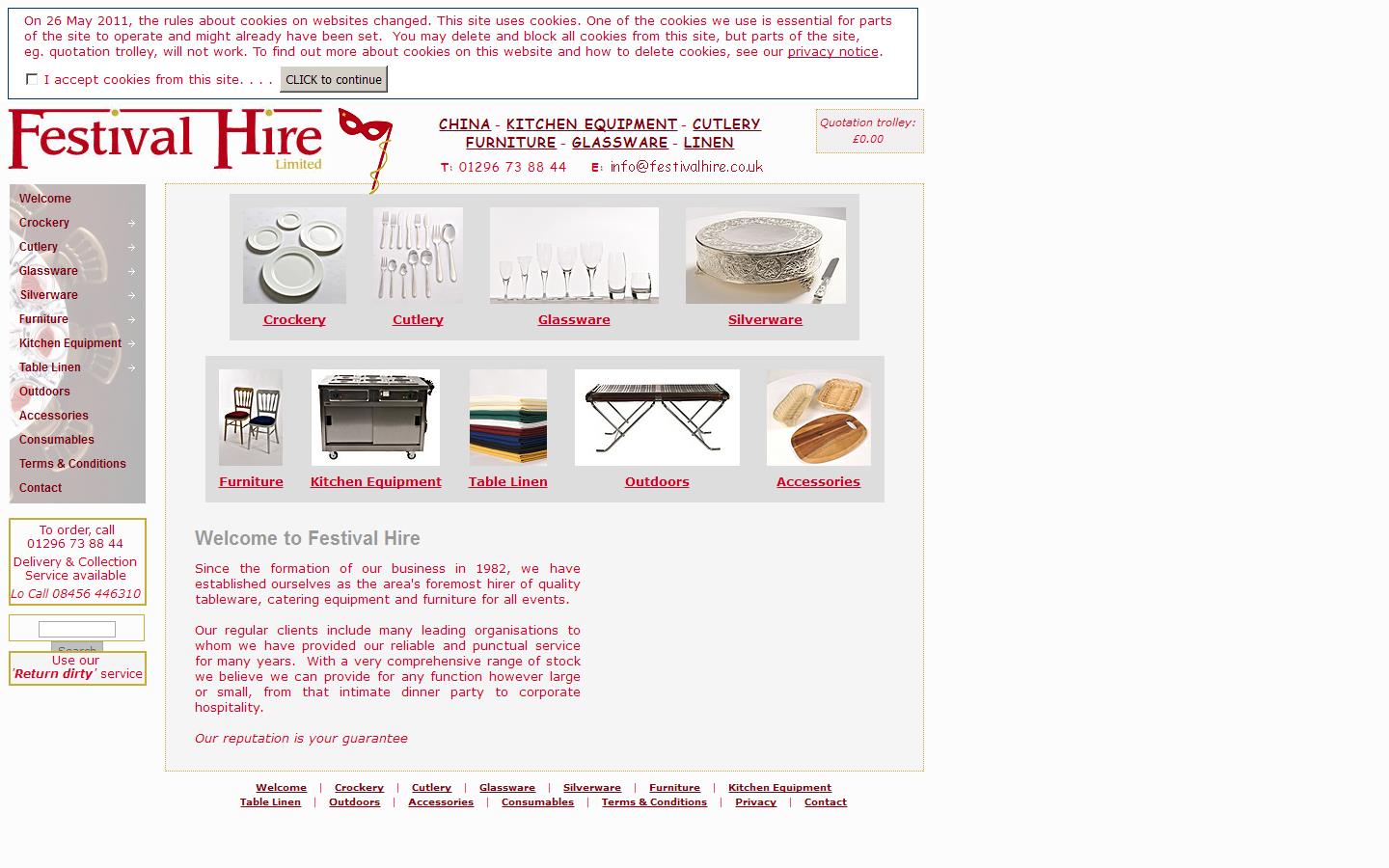 Festival Hire Website