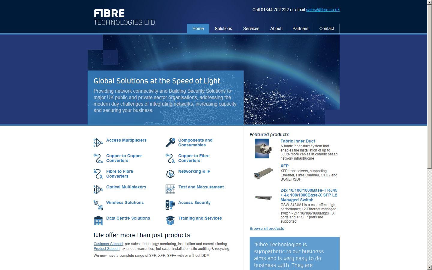 Fibre Technologies Ltd Website