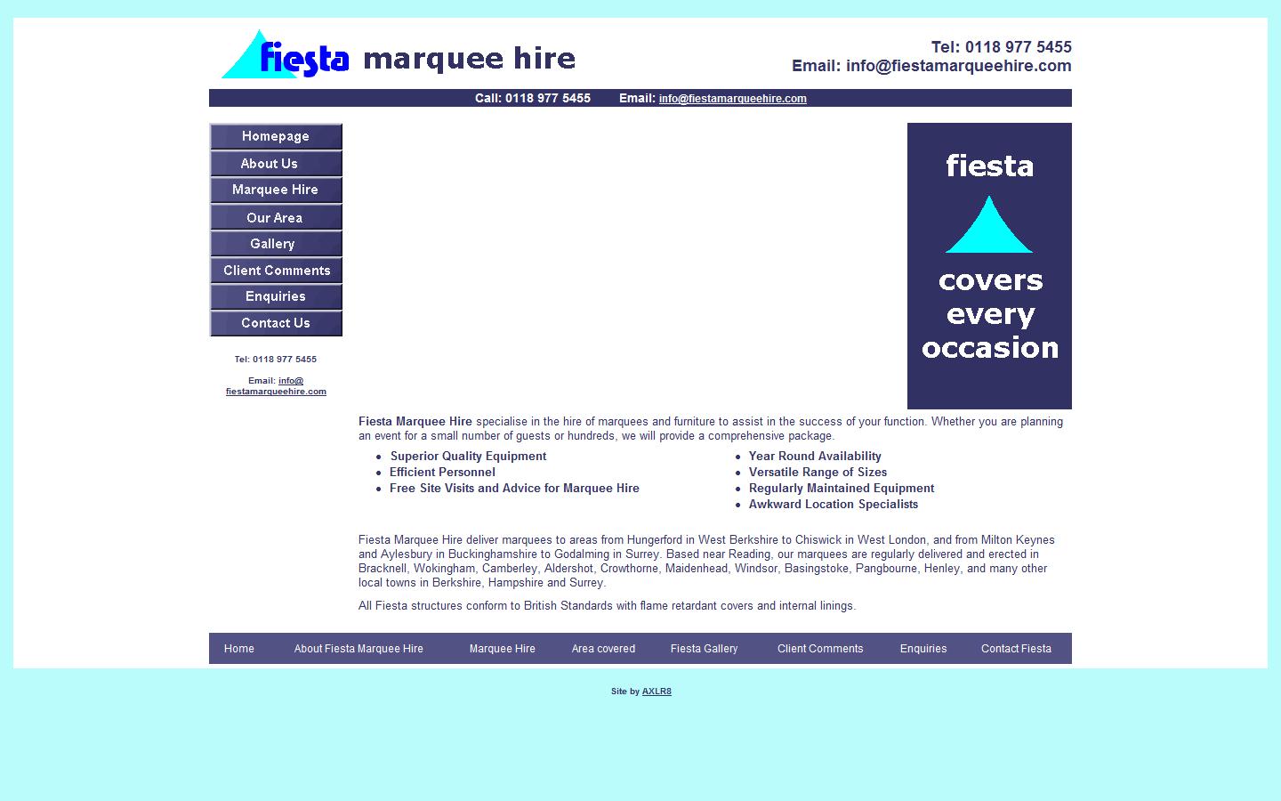 Fiesta Marquee and Catering Hire Website