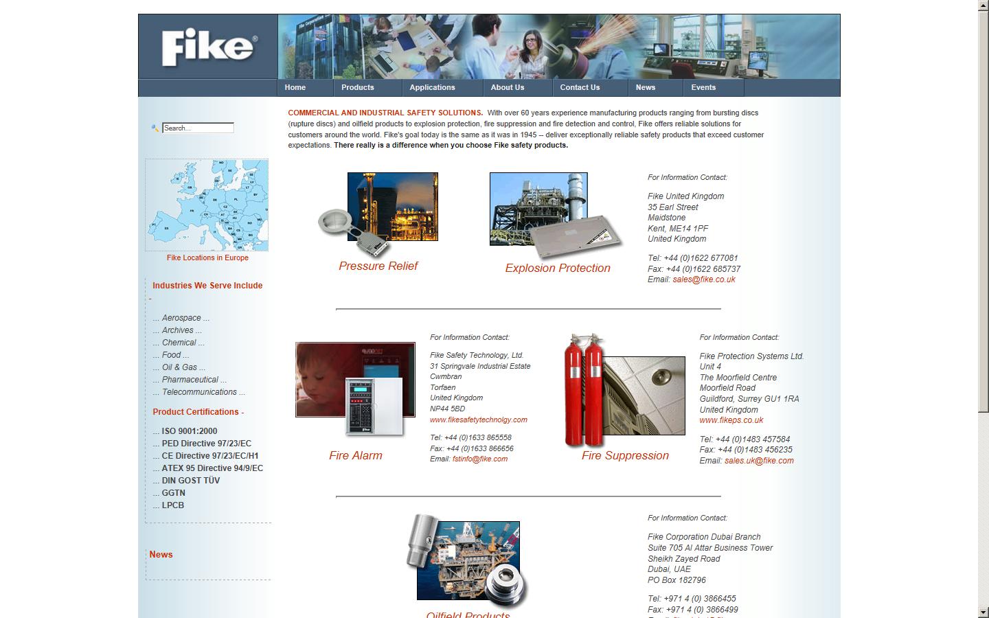Fike Safety Technology Ltd Website